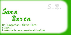 sara marta business card
