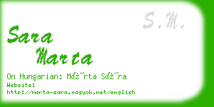 sara marta business card